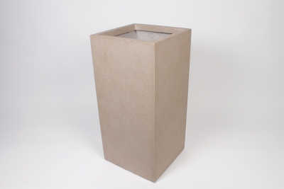 VV-000064 Pot en fibre sable 34x34cm H70cm