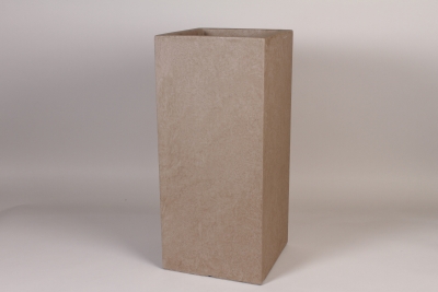 VV-000065 Pot en fibre sable 41x41cm H80cm