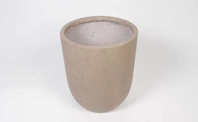 VV-000067 Pot en fibre sable D62cm H73cm
