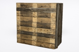 WT-000008 Meuble en bois recycl&eacute; brut 120x60cm H120cm