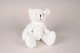X001F8 Ours en peluche blanc H35cm