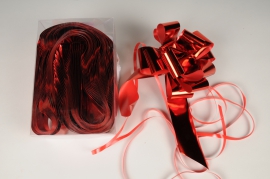 X002RB Box of 30 shiny red automatic knots 30mm
