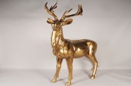 X003F8 Golden resin reindeer 115 x 35cm H158cm