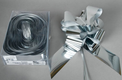 X003ZR Box of 20 silver automatic knots L70mm