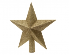 X006KI Star glittery gold D19cm