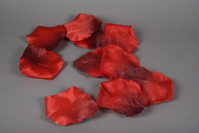 x009fz Guirlande de p�tales de roses rouges D13cm H150cm