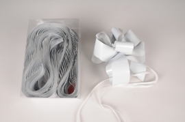 X011RB Box of 20 white auto knots width of the ribbon 50mm