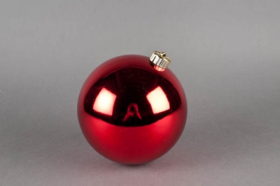 X012ZY Boule plastique rouge D15cm