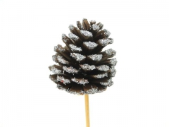 X013Y8  Set of 12 silver glitter pine cone on pic 7cm H20cm