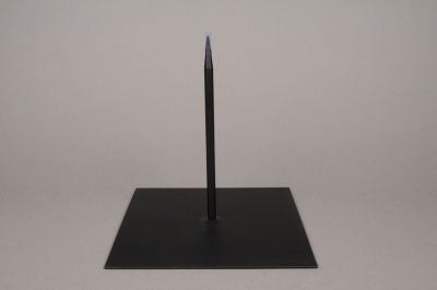 x016ec Black metal stand 25cm x 25cm H25cm