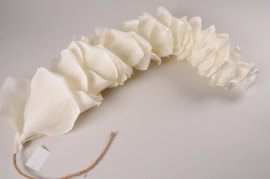 x016fz Garland of white rose petals D30cm H100cm