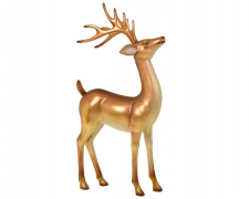 X016KI Golden plastic reindeer 86 x 37cm H170cm