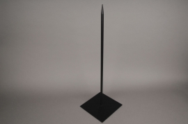 x023ec Socle métal noir 18x18cm H60cm