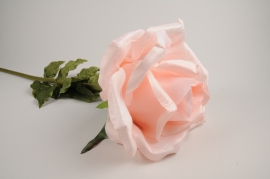 x031fz Rose artificielle rose poudré H110cm