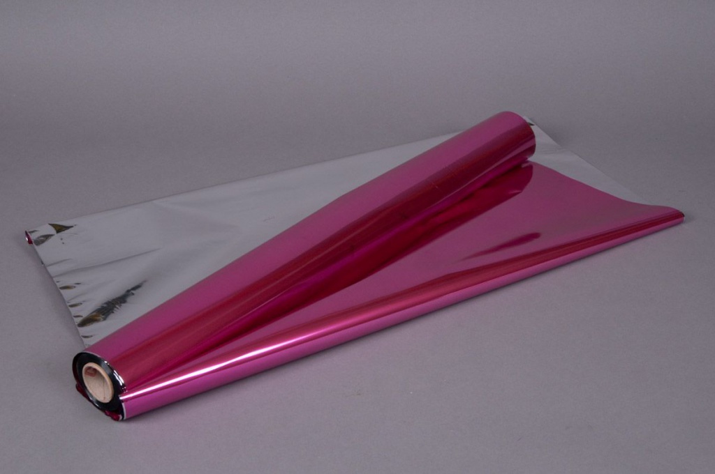 Metallic paper roll fuchsia 70cm x 50m