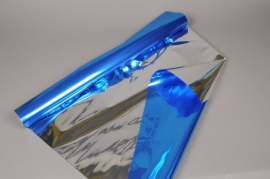 X050QX Rouleau de papier métallisé bleu 70cm x 50m