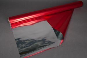 X054QX Metallic paper roll red  0,70x50m
