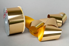 X057ZR Bright gold metal ribbon 70mm x 100m