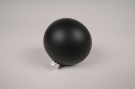 X059T1 Box of 6 matte glass balls black D8cm