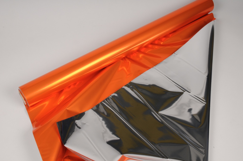 Copper and silver metallic paper roll 70cm x 50m