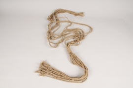x072ec Suspension macramé jute naturelle 168cm