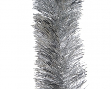 X081KI Bright silver christmas garland D10cm L270cm