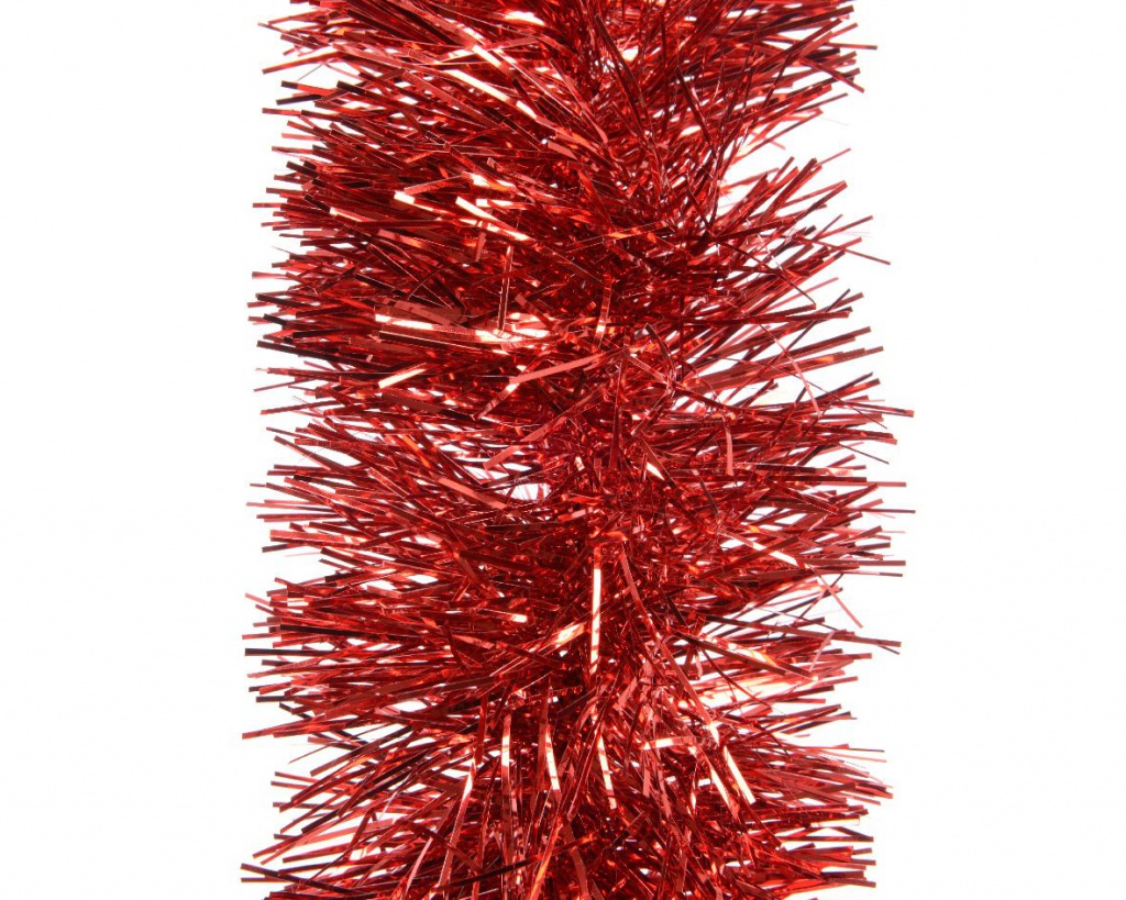 Bright red christmas garland D10cm L270cm