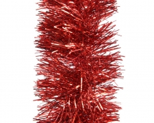 X082KI Bright red christmas garland D10cm L270cm