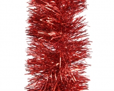 X082KI Guirlande noël rouge D10cm L270cm