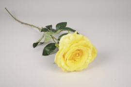 x090am Yellow artificial rose H77cm