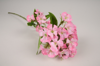 x133am Dianthus artificiel rose H60cm
