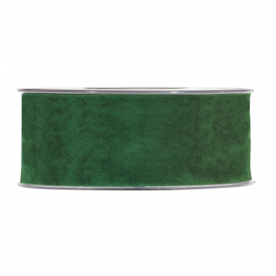 X141UN Ruban de velours vert for�t 40mm x 7m