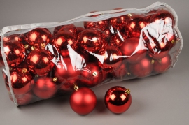 X154ZY Bag of 50 plastic balls red D10cm