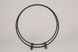 x168ec Black round metal frame D40cm