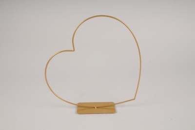 x169ec Gold metal heart D24cm