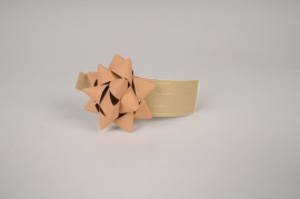 X184RB Box of 50 light brown paper knots D7cm