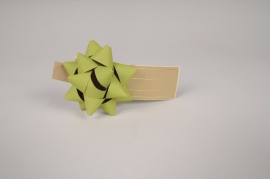 X185RB Box of 50 green paper knots D7cm