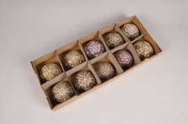 x188ec Purple and green sea urchin shells D8cm