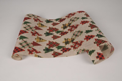 X195RB Chemin de table sapin de No�l 28cm x 3m