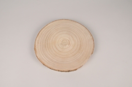 x204ec Tranche de bois naturel D20cm
