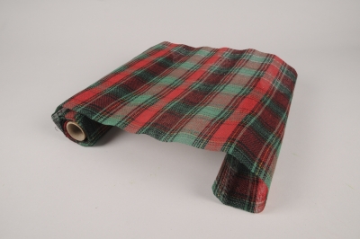 X207RB Chemin de table en tissu �cossais 30cm x 3m