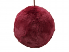 X219X4 Red synthetic fur ball hanging D25cm