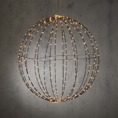 X221DQ Boule en m�tal 400 LED ambre D60cm