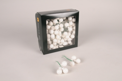 X245X4 Bo�te de 144 boules verre brillant blanc D20mm