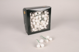 X245X4 Boîte de 144 boules verre brillant blanc D20mm