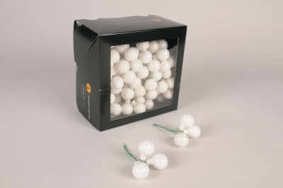 X246X4 Bo�te de 144 boules verre brillant blanc D25mm
