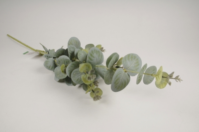 x261ee Green artificial eucalyptus branch H75cm