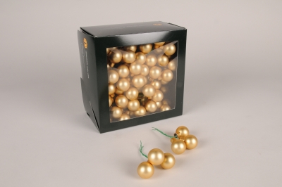 X261X4 Bo�te de 144 boules verre mat or D25mm