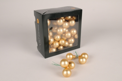 X262X4 Bo�te de 72 boules verre mat or D30mm
