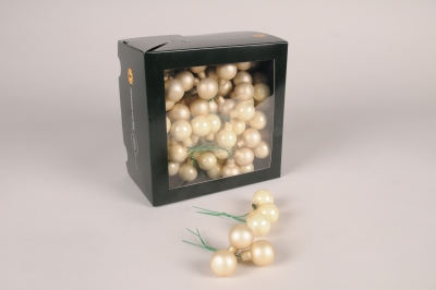 X264X4 Bo�te de 144 boules verre champagne D25mm